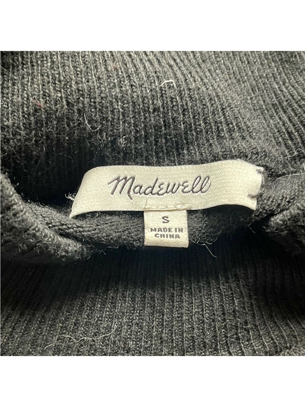 Madewell Black Knit Sweater Sz Small - Picture 3 of 4